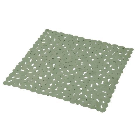 Skridsikker måtte til brusekabine 52x52 cm. i grøn sten design