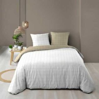 ternet-sengetøj-dobbeltdyne-200x200-i-hvid-og-beige farver
