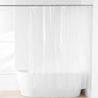 Gennemsigtig badeforhæng i plast, peva 180x200 cm