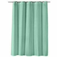 Badeforhæng med integrerede øjer 180x200 cm grøn i polyester
