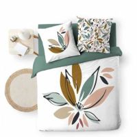 Dobbelt sengetøj 240x220 med blomst design i ren bomuld