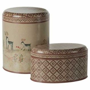 Kagedåser Maileg sæt med 2 stk. til opbevaring af julesmåkager