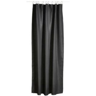 Sort badeforhæng i stof 180x200 cm jacquardvævet i ekstra kraftig kvalitet fra Zone