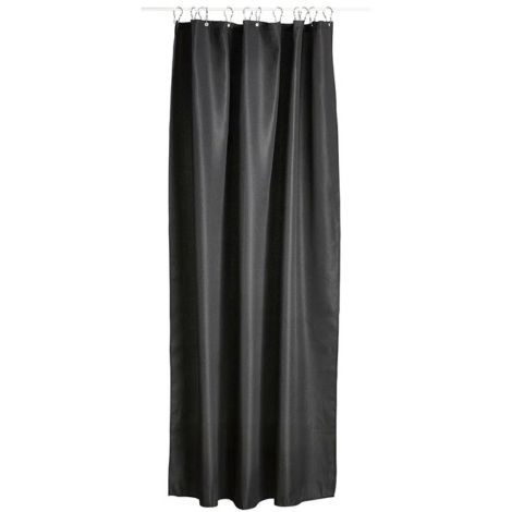 Sort badeforhæng i stof