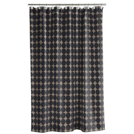 Badeforhæng kunst 180x220 cm. i brune farver fra sødahl