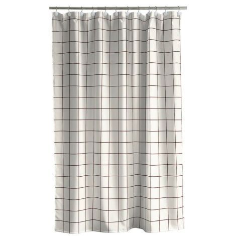 Smukke badeforhæng offwhite med tern design fra södahl