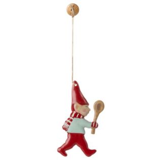 Maileg juletræspynt nisse med ske i metal